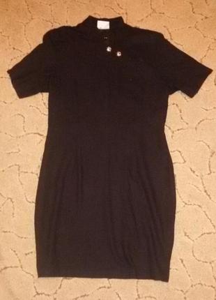 Платье черное классика прямое 40 размер