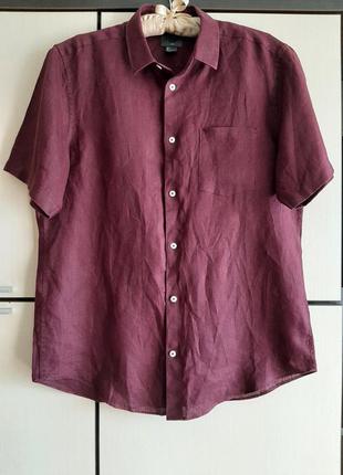 Льняная рубашка h&amp;m