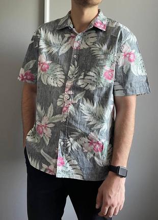 Sandstone & co. - рубашка с коротким рукавом в принт с цветами