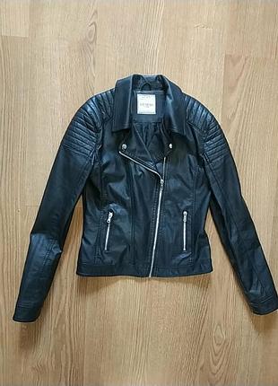 Кожаная черная куртка косуха xs , 12-14 лет