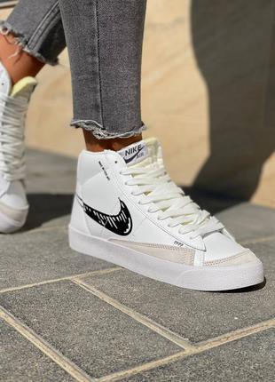 Nike blazer white/black 🆕 кроссовки женские найк блейзер