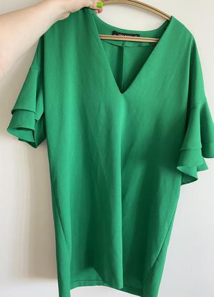 Смарагдове плаття zara