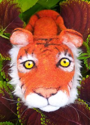 Тапочки валяні тигри