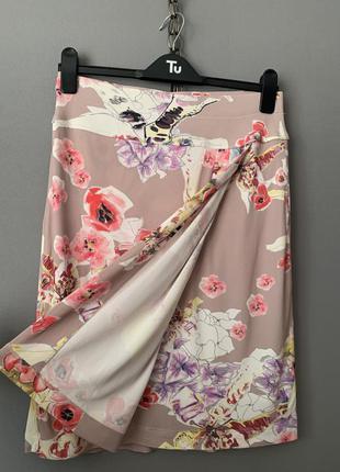Marc cain юбка с имитацией запаха в составе шёлк.2 фото
