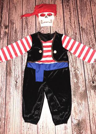 Новогодний костюм пират для мальчика 18-24 месяцев. 86-92 см2 фото