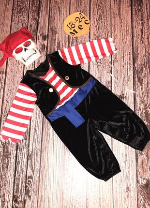 Новогодний костюм пират для мальчика 18-24 месяцев. 86-92 см1 фото