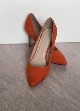 Туфли женские замша 36,38 туфли оранжевые  36,381 фото