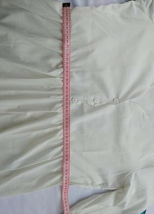 Белая нежно молочная блуза с длинными рукавами7 фото