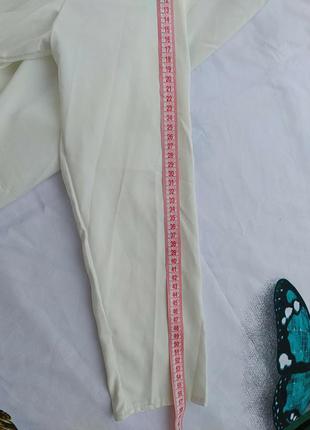 Белая нежно молочная блуза с длинными рукавами10 фото