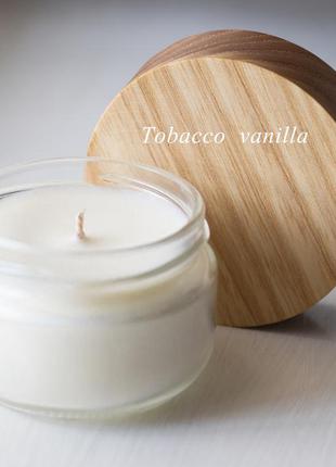 Преміум якість! соєве свічка ручної роботи з ароматом тютюну і ван