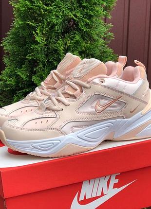 Женские кроссовки nike m2k tekno пудра#найк