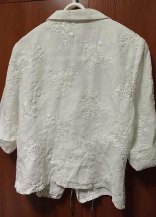 Льняная блуза с вышивкой австрия8 фото