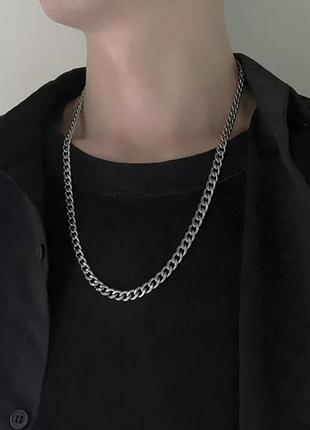 Цепь мужская женская цепочка ожерелье колье чоловіча жіноча серебро