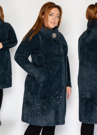 Шикарное пальто с шерстью альпаки отличное качество6 фото