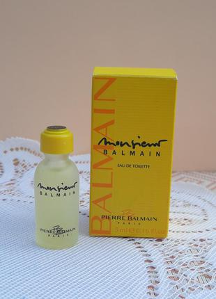 Monsieur balmain туалетна вода оригінал мініатюра вінтаж!