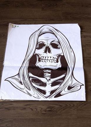 Интерьерная наклейка смерть мрачный жнец скелет хэллоуин + подарок