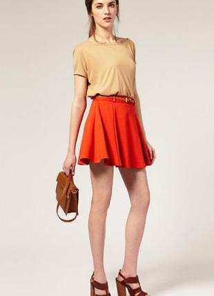 Шикарная юбка-клёш оранжевого цвета river island