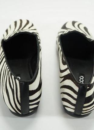 Нові! шикарні лофери, балетки, мокасини ecco perth zebra! нат.шкіра! р. 38/ 25 см6 фото