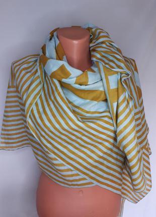 Универсальный широкий палантин шарф хлопок zilch amsterdam (139 см на 150 см)3 фото