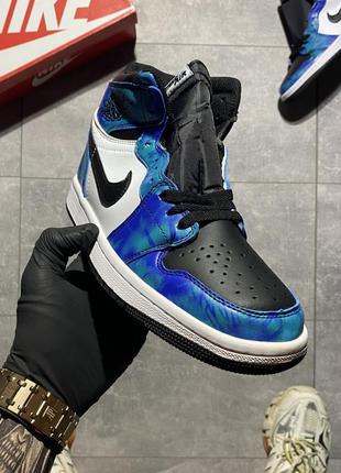 Мужские кроссовки nike air jordan 1 tie-die4 фото