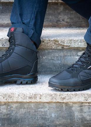 Черевики берци зимові чоловічі чорного кольору (бл-410)