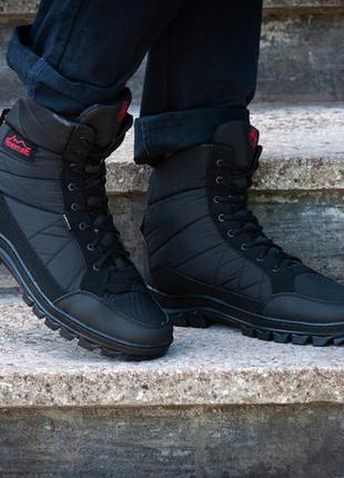 Черевики берци зимові чоловічі чорного кольору (бл-410)