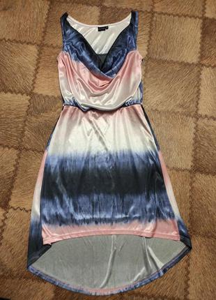 Струящееся платье нарядное лёгкое разм s, m  р146-1581 фото