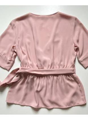 Розовая пудровая блузка блуза на запах eur 387 фото