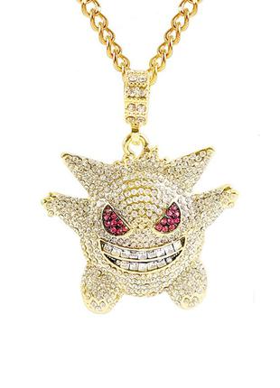 Цепочка с покемоном золотого цвета (цепь, подвеска, кулон)