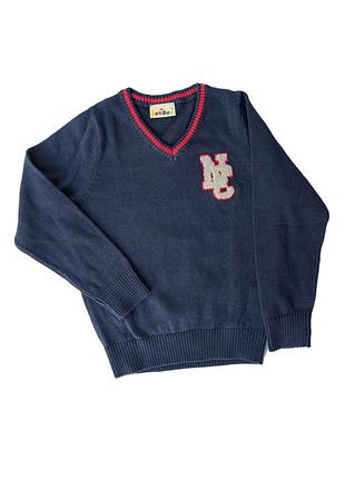 В'язаний джемпер для хлопчика синій 98-104, 110-116 см, німеччина 00173