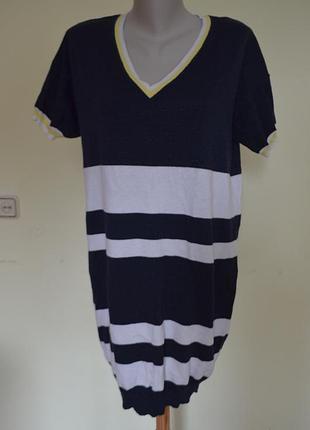 Шикарное брендовое трикотажное платье-туника коттон 50% next