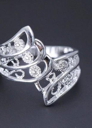 🏵незвичайне ажурне посріблене кільце, 17 р., нове!!! арт. 3842