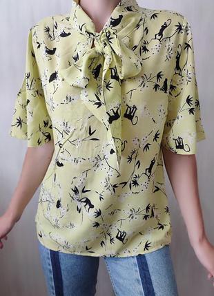🔥чудова блуза з зав'язками лимонного кольору від eksept7 фото
