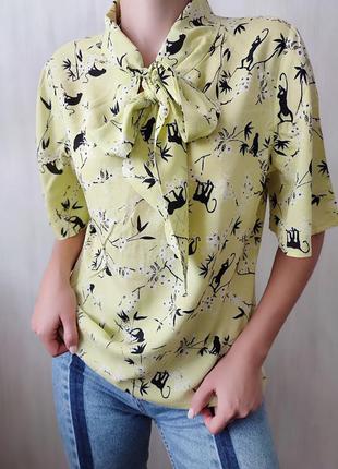 🔥чудова блуза з зав'язками лимонного кольору від eksept8 фото