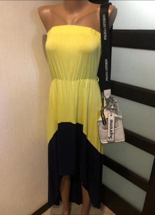 Лёгкий свободный сарафан платье макси2 фото