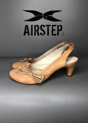 Airstep as98 кожаные дизайнерские туфли мюли босоножки с открытой пяткой бант owens4 фото