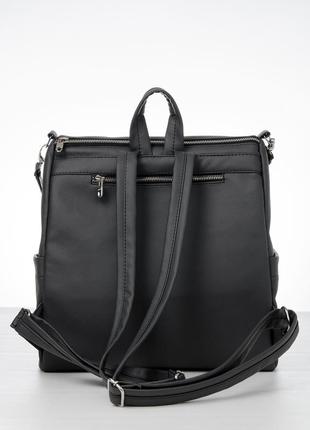 Сірий міської модний стильний рюкзак для університету/школи екошкіра3 фото