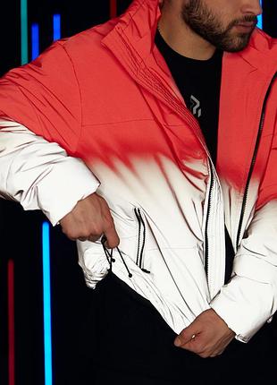 Куртка демисезонная мужская yard красно-рефлективная