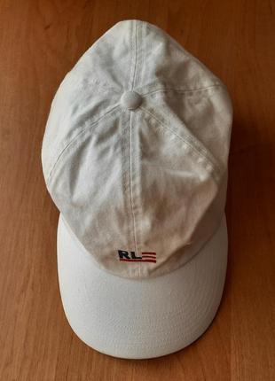 Белая винтажная кепка-бейсболка polo jeans | polo ralph lauren vintage6 фото