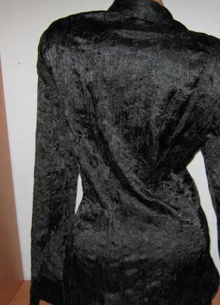 Сорочка-жатка жіноча з довгим рукавом б/в чорна атласна розмір 48-50
