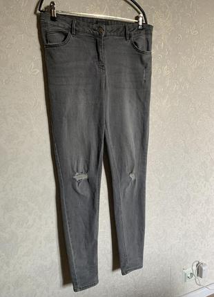Серый джинсы стрейч2 фото