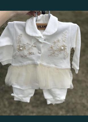 Нарядний костюм для дівчинки,можна на хрещення