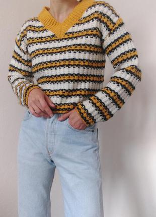Светр в смужку topshop светр, джемпер пуловер zara mango bershka cos h&m8 фото