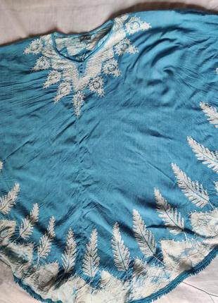 Пончо, разлетайка, туника, накидка batik india oversize