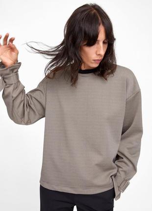 Кофта zara принт гусина лапка
