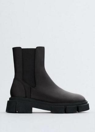 Крутые челси на тракторной подошве zara
