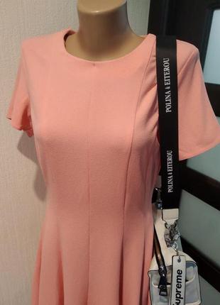 Отличное розовое платье сарафан5 фото