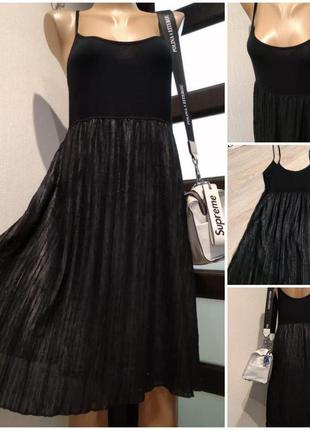 Шикарний легкий чорний плаття сарафан