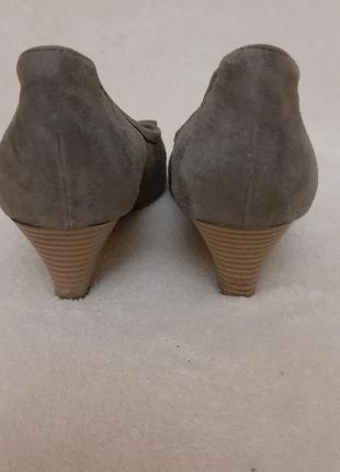 Натуральные замшевые туфли фирмы venturini p. 39 стелька 25,5 см4 фото