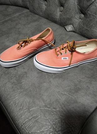 Кросівки помаранчеві фірмові «vans»4 фото